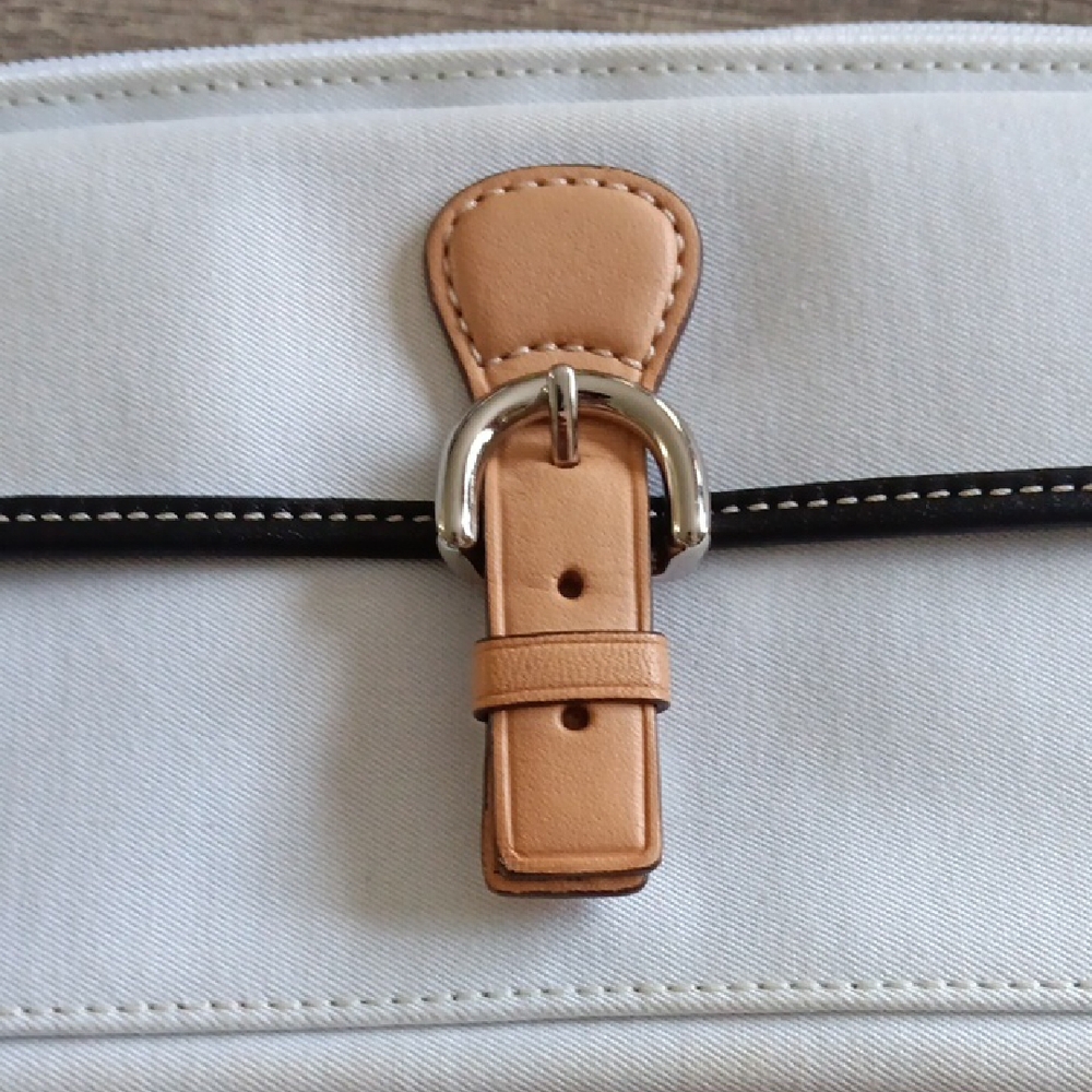 Coach White and Tan Wristlet Clutch - Picture 5 of 9